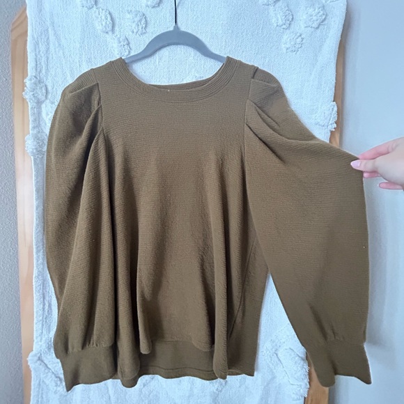 Madewell Bubble Sleeve Textured Shirt - Picture 2 of 4